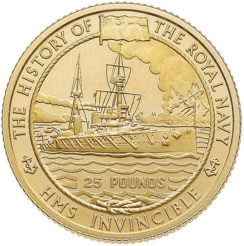 Guernsey 25 Pounds - Elizabeth II HMS Invincible