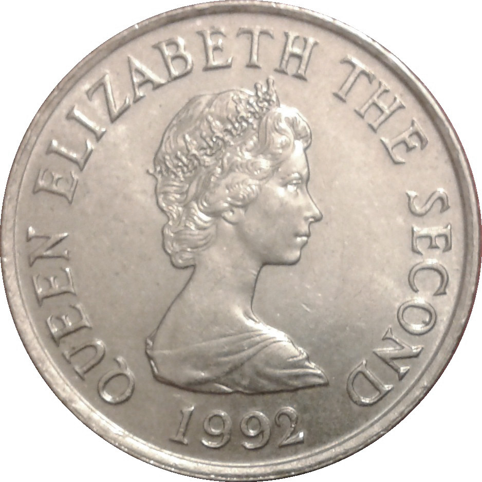 Jersey 10 Pence - Elizabeth II 2nd portrait; small type obverse