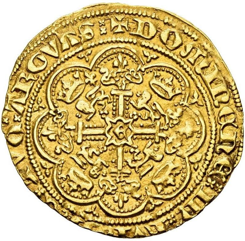 ½ Noble - Edward III Pre-treaty period; series C