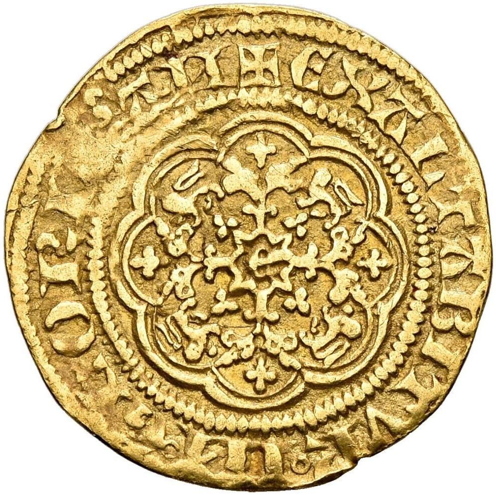 ¼ Noble - Edward III Pre-treaty period; class B