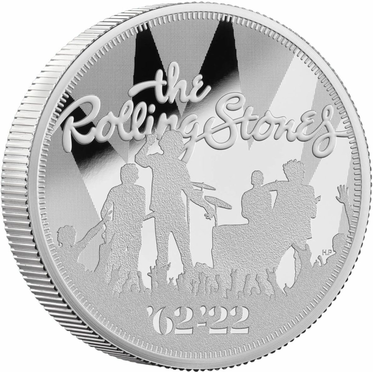 5 Pounds - Elizabeth II The Rolling Stones; Silver Proof obverse