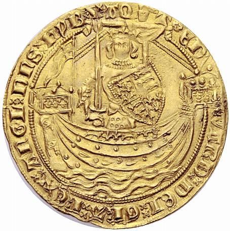 1 Noble - Edward III Transitional treaty period obverse