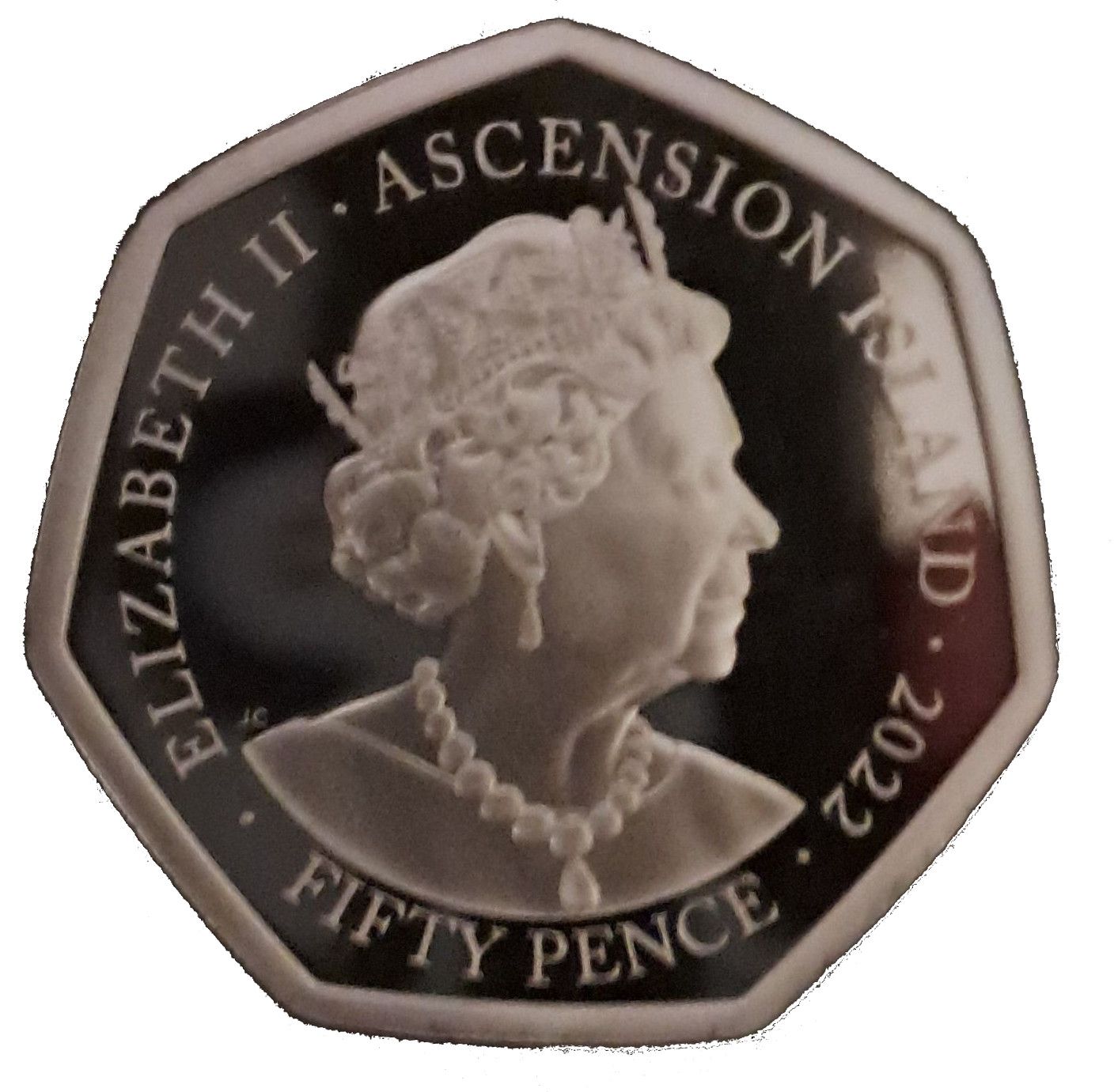 Ascension Island 50 Pence - Elizabeth II Hans Christian Andersen - The Ugly Duckling obverse