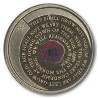 Alderney 2 Pounds - Elizabeth II 2020 Remembrance Day; Gold Proof