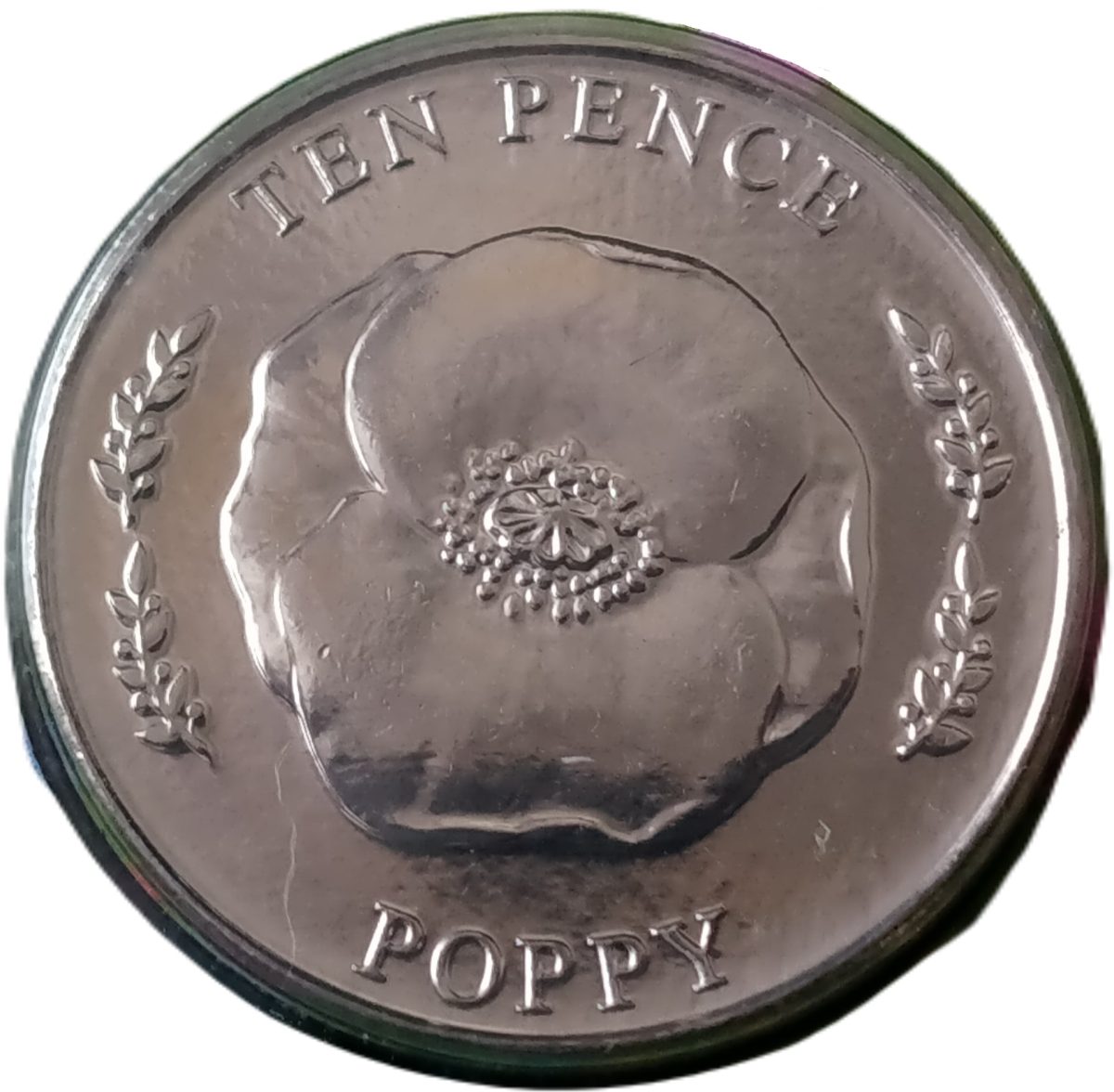 Jersey 10 Pence - Elizabeth II Poppy reverse