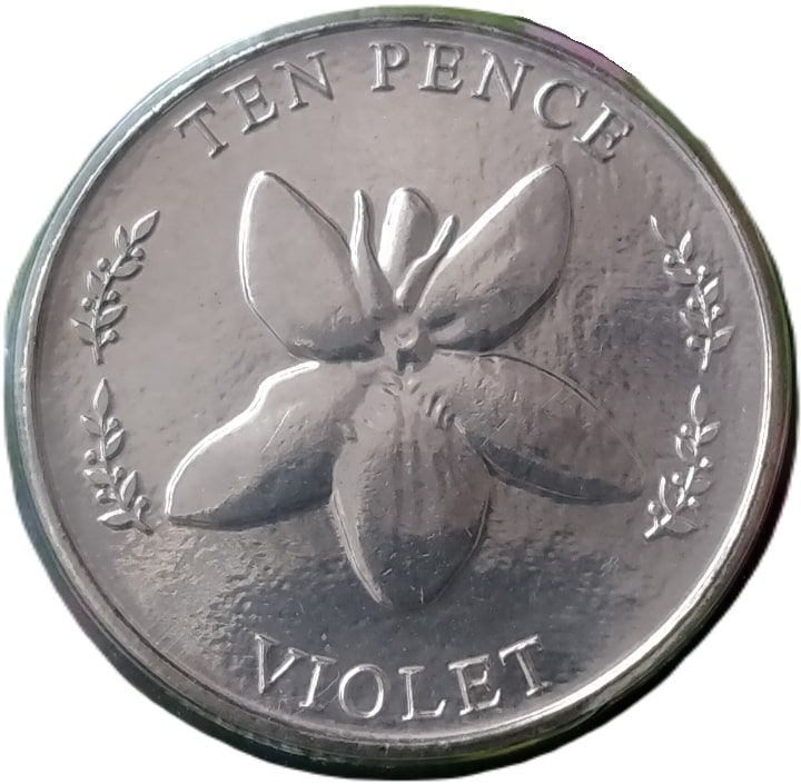 Jersey 10 Pence - Elizabeth II Violet reverse