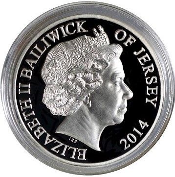 Jersey 5 Pounds - Elizabeth II Shakespeare - Macbeth obverse