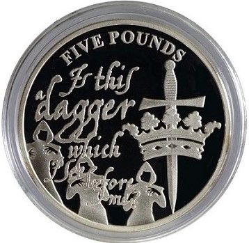 Jersey 5 Pounds - Elizabeth II Shakespeare - Macbeth reverse