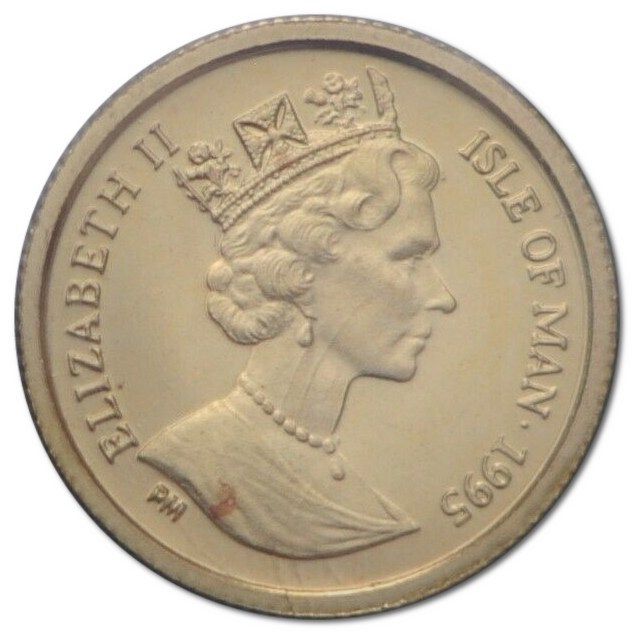 Isle of Man 1/25 Crown - Elizabeth II Turkish Cat obverse