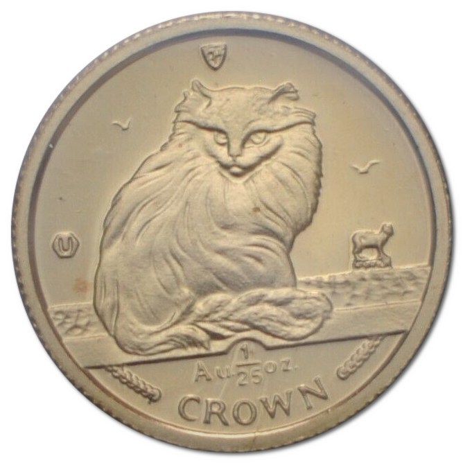 Isle of Man 1/25 Crown - Elizabeth II Turkish Cat