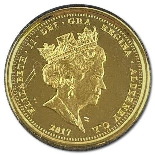 Alderney 25 Pence - Elizabeth II Platinum Wedding obverse