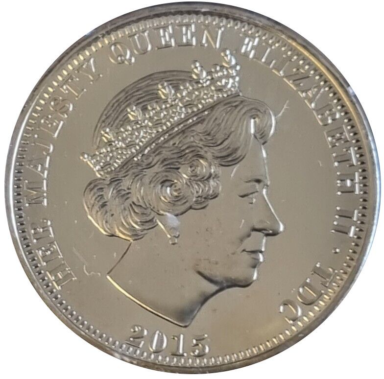 Tristan da Cunha 1 Crown - Elizabeth II Floodlight on London Landmarks obverse