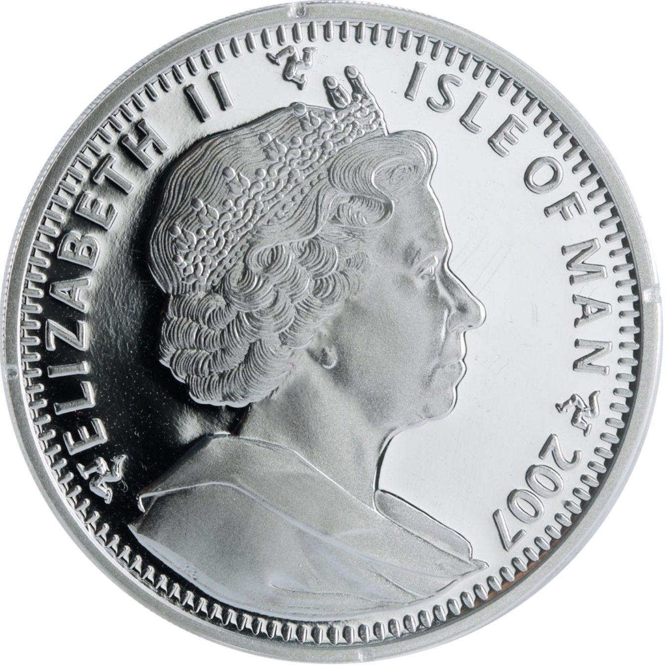 Isle of Man 1 Crown - Elizabeth II Ragdoll Cat; Silver obverse