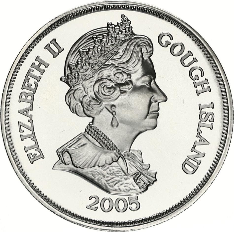 Gough Island 1 Crown - Elizabeth II Victory in Europe; Silver obverse