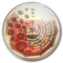 Alderney 2 Pounds - Elizabeth II Remembrance Day; Gold Proof reverse
