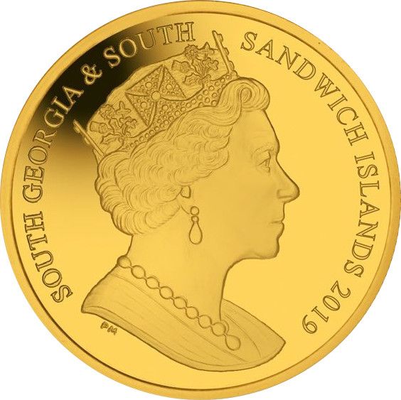 South Georgia and the South Sandwich Islands 4 Pounds - Elizabeth II Bicentenary of Queen Victoria: Great Seal on Horseback obverse
