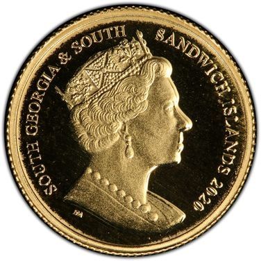 South Georgia and the South Sandwich Islands 4 Pounds - Elizabeth II Macaroni Penguin obverse