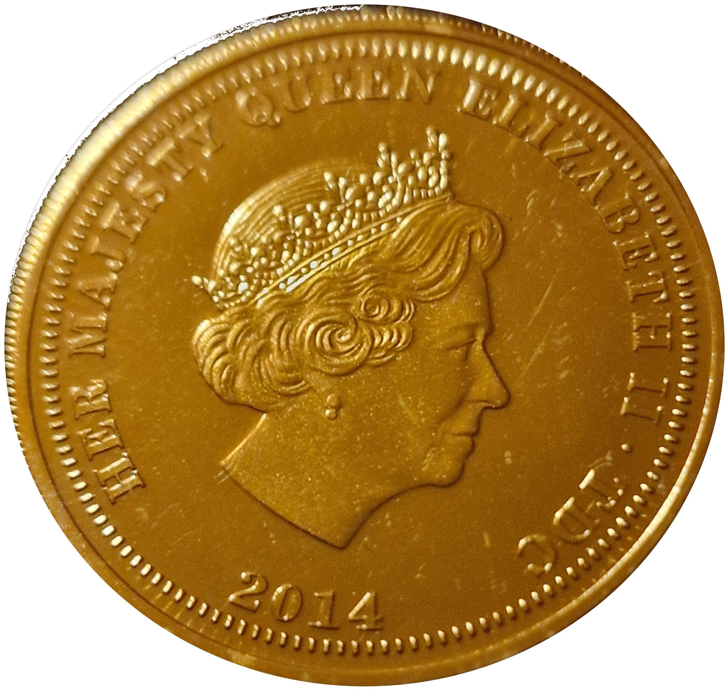 Tristan da Cunha 2 Crowns - Elizabeth II End of the circulating gold in Great Britain obverse