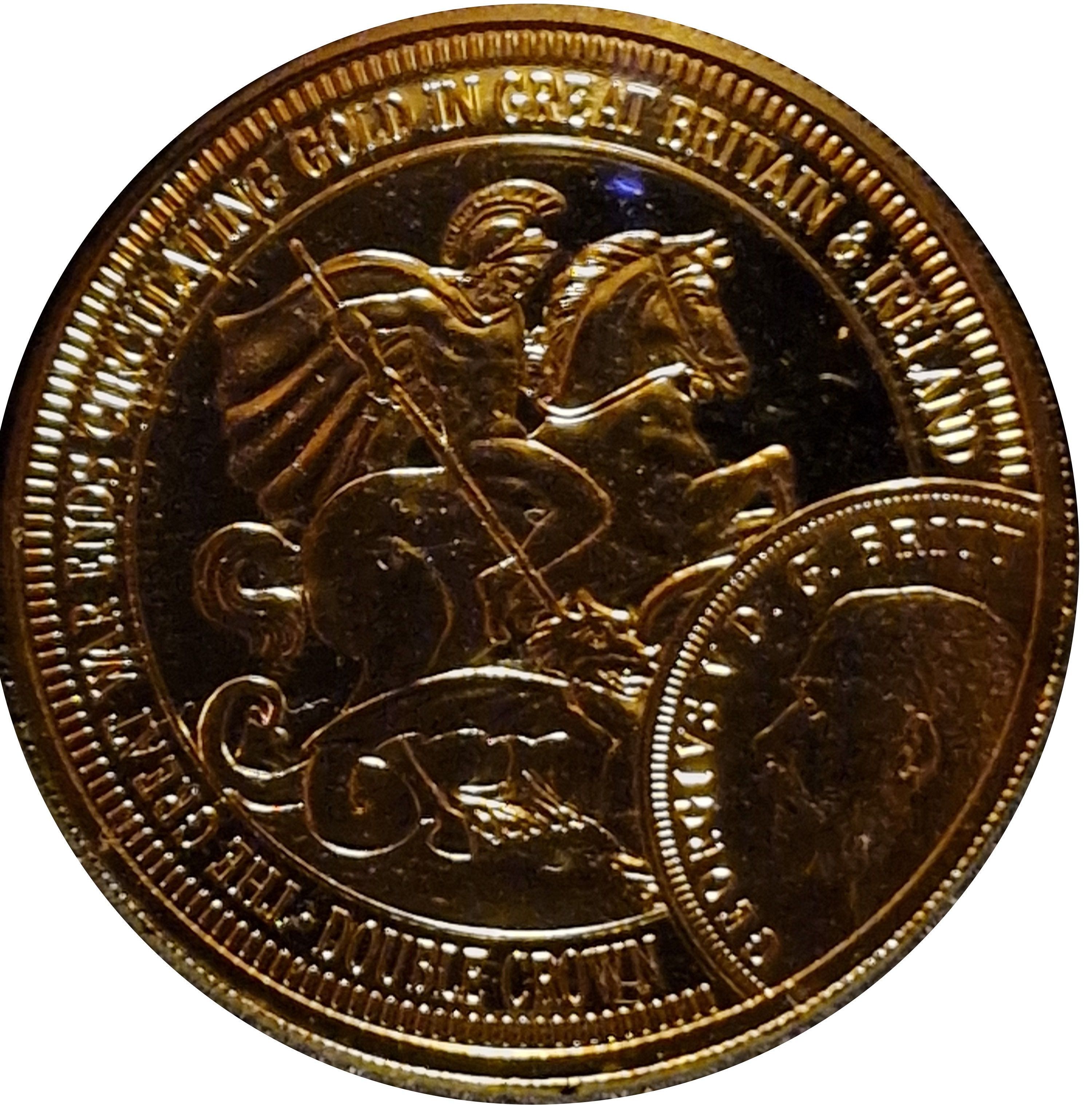 Tristan da Cunha 2 Crowns - Elizabeth II End of the circulating gold in Great Britain reverse