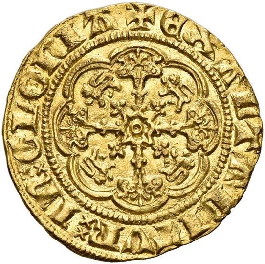 ¼ Noble - Edward III Treaty period; Calais