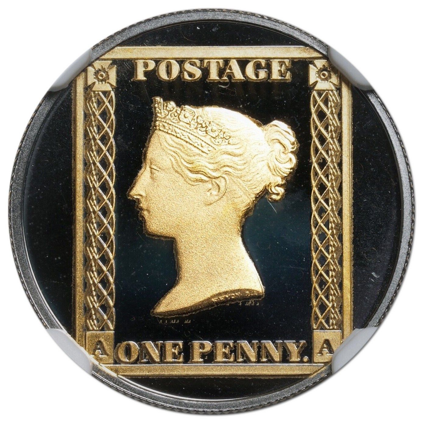 Gibraltar ⅒ Crown - Elizabeth II Penny Black Stamp reverse