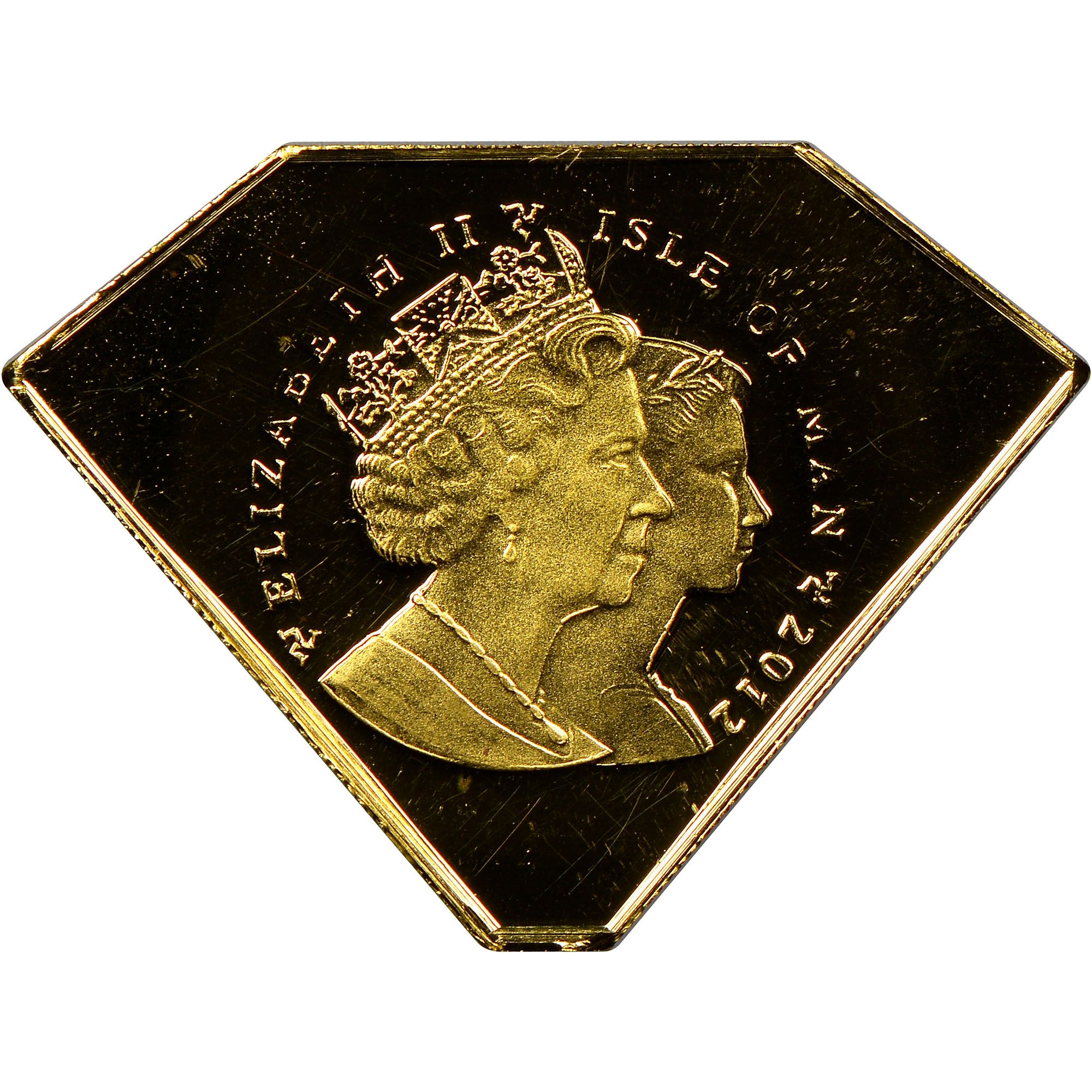 Isle of Man ⅒ Crown - Elizabeth II Diamond Jubilee of Accession obverse