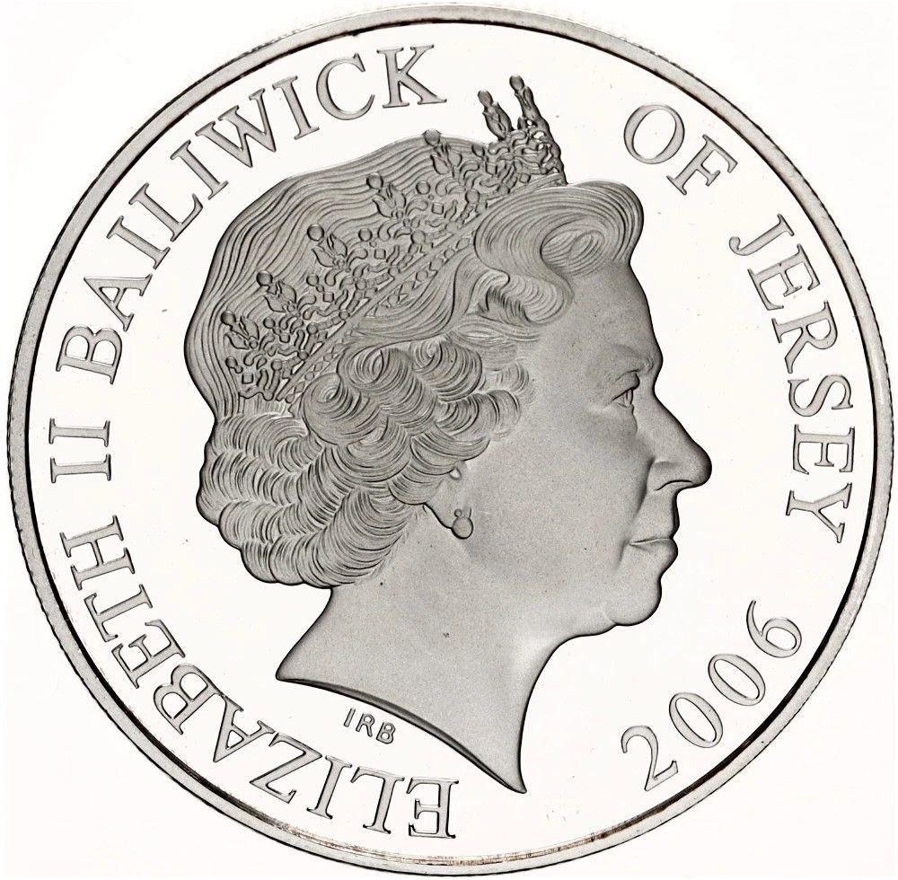 Jersey 5 Pounds - Elizabeth II Charles Darwin obverse