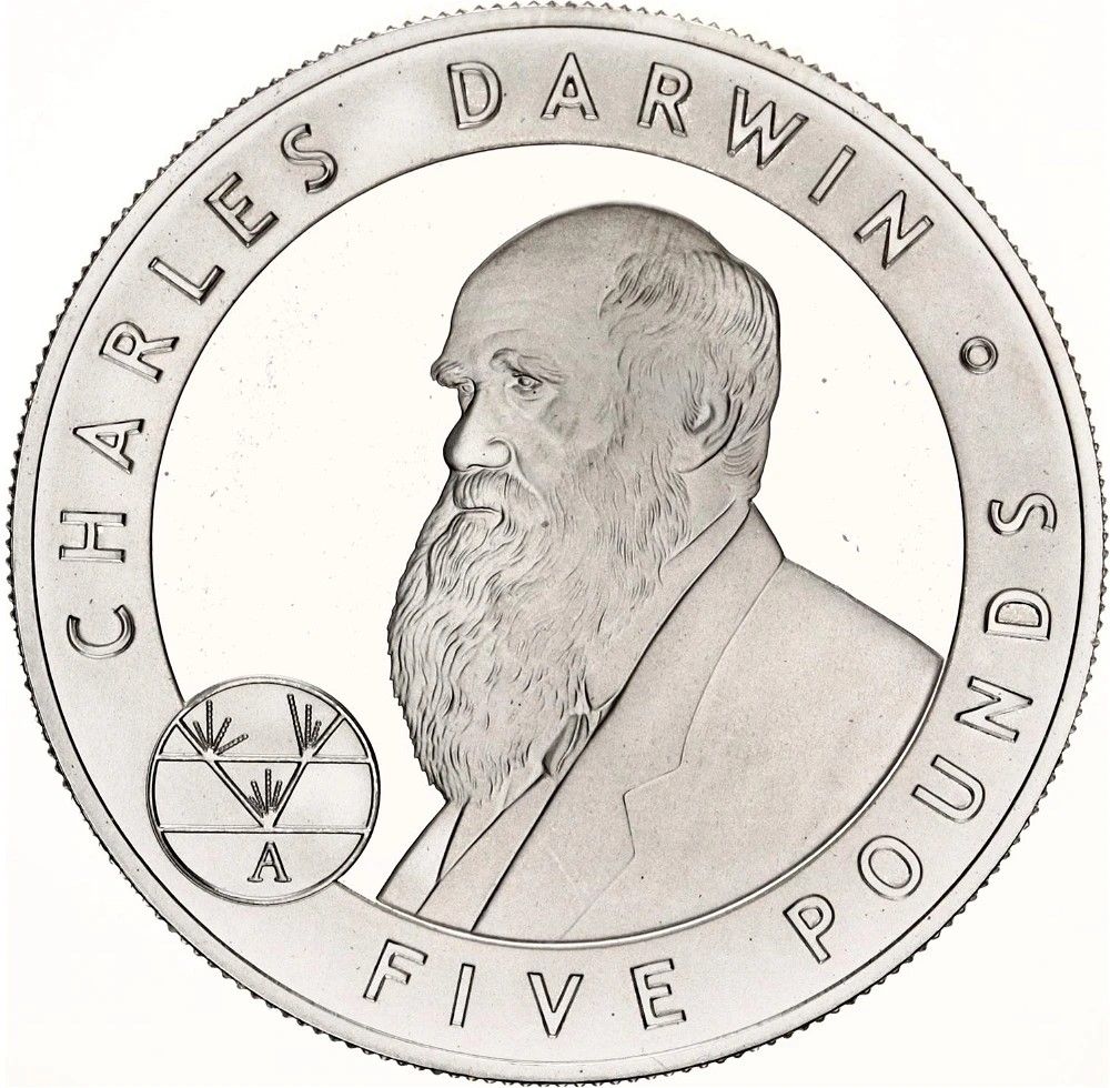 Jersey 5 Pounds - Elizabeth II Charles Darwin