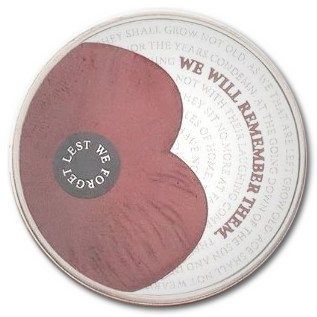 Jersey 5 Pounds - Elizabeth II Remembrance Day 2017; Silver Proof reverse