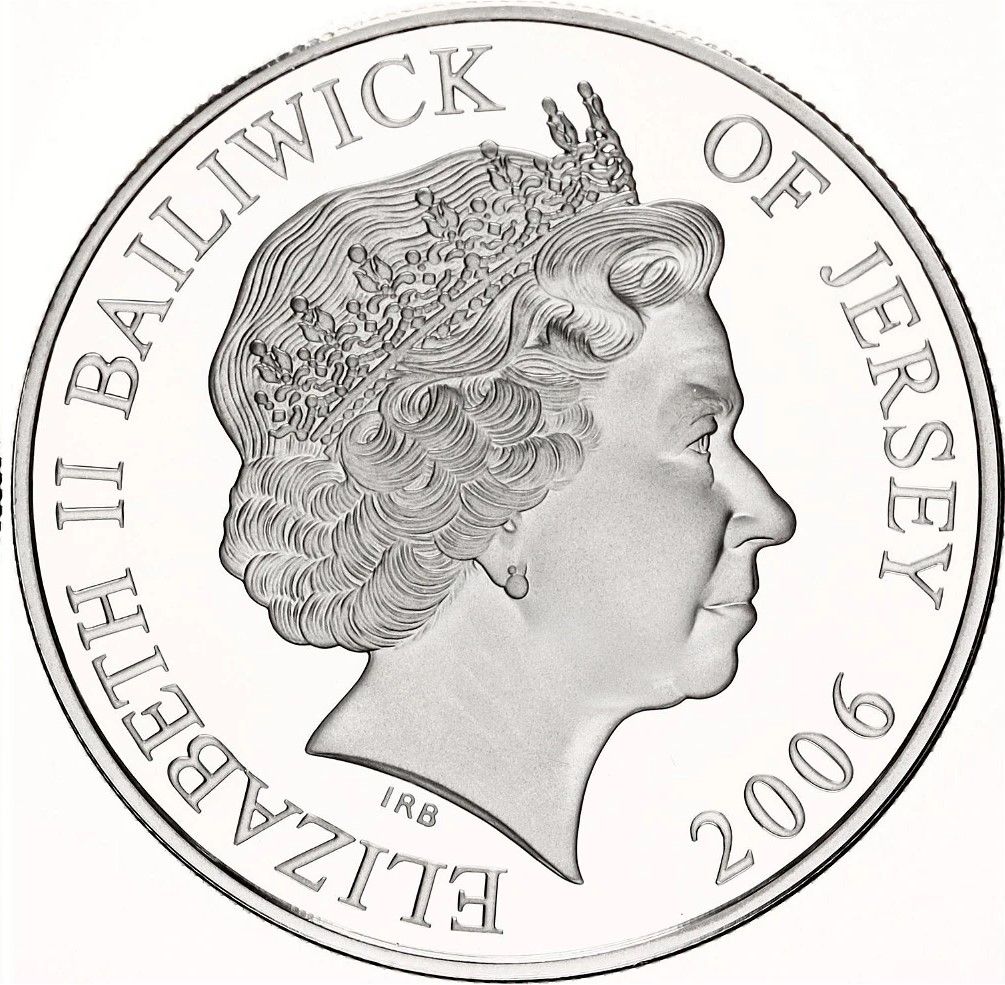 Jersey 5 Pounds - Elizabeth II Florence Nightingale obverse