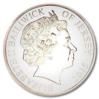 Jersey 5 Pounds - Elizabeth II Longest Reign; Silver Proof obverse