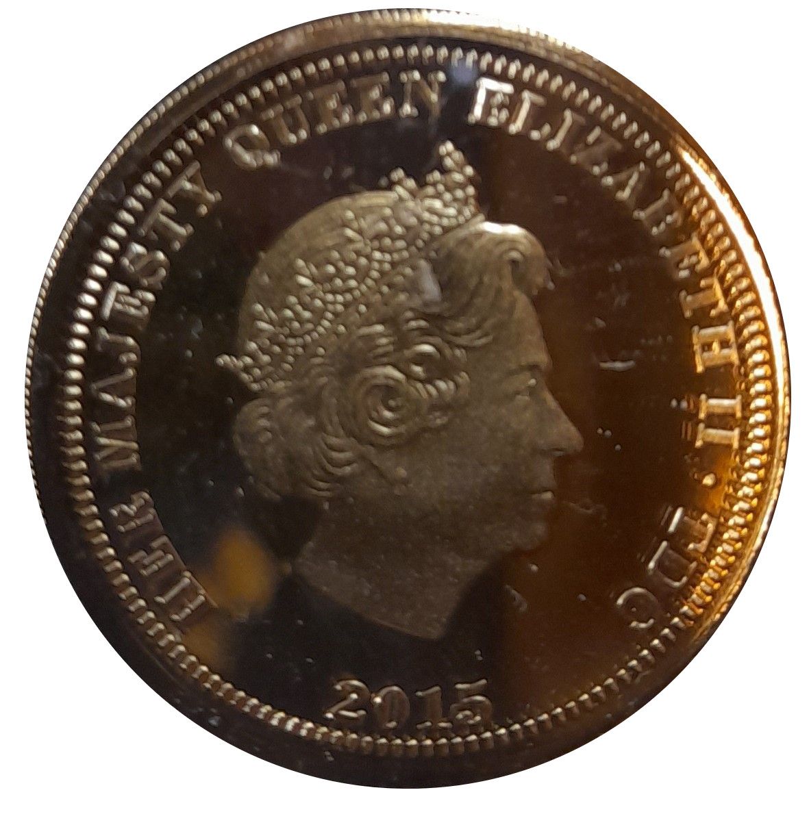 Tristan da Cunha Double Crown - Elizabeth II Royal Wedding obverse