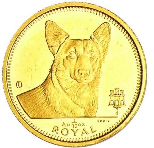 Gibraltar ⅒ Royal - Elizabeth II Corgi