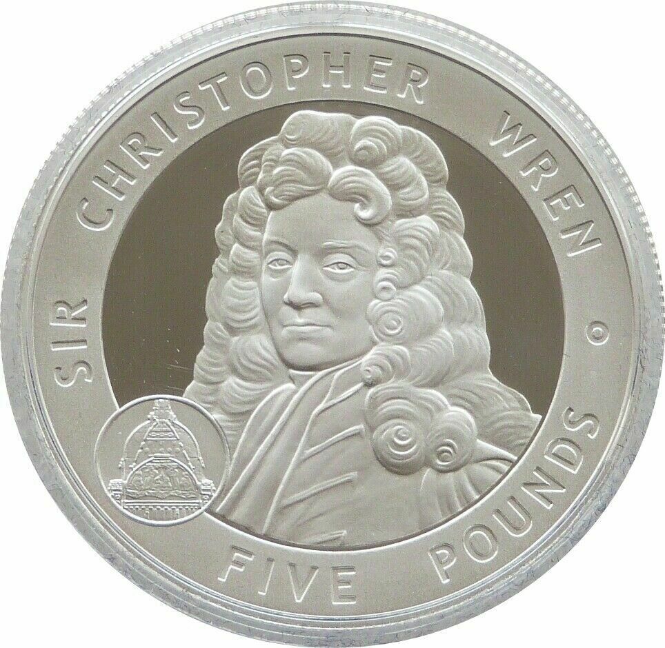 Jersey 5 Pounds - Elizabeth II Christopher Wren reverse