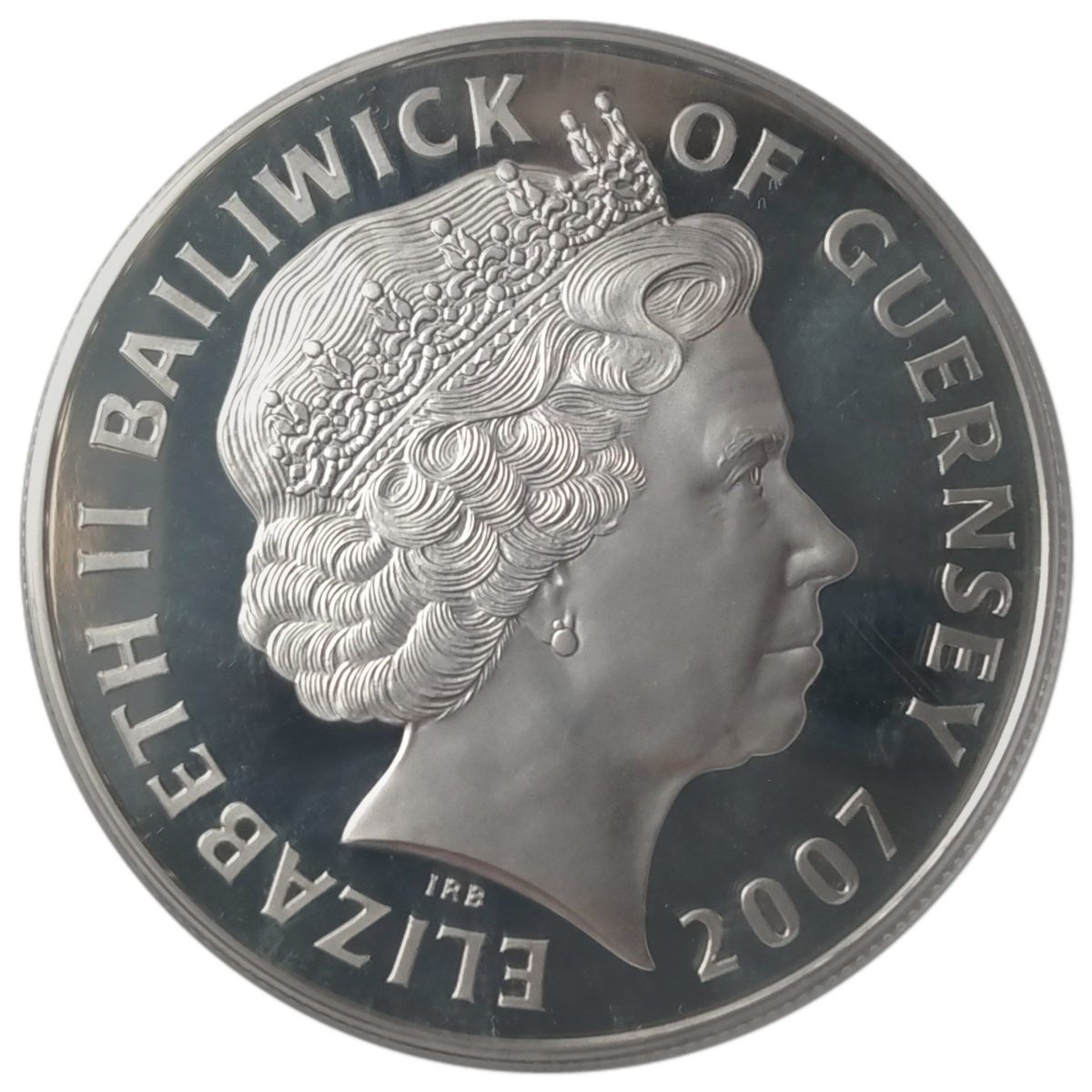 Guernsey 5 Pounds - Elizabeth II Oliver Cromwell obverse