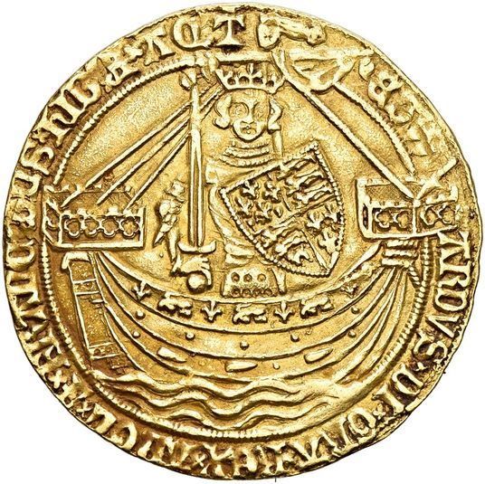 1 Noble - Edward III Post-Treaty period; London obverse