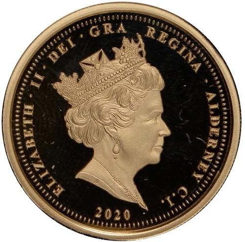 Alderney 1 Sovereign - Elizabeth II Dunkirk Evacuation obverse