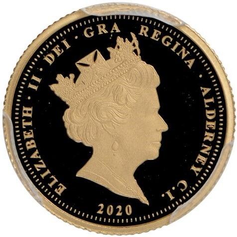 Alderney ¼ Sovereign - Elizabeth II Unknown Warrior obverse