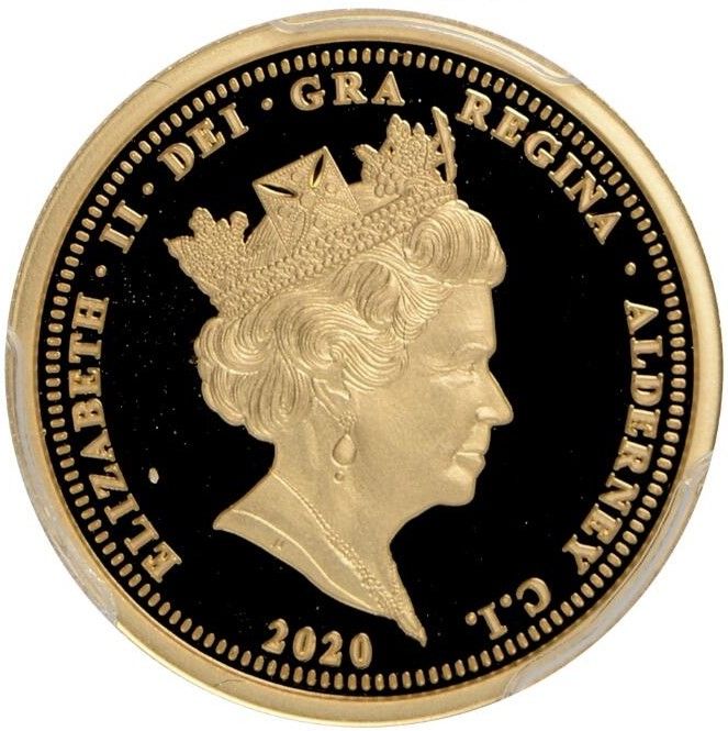 Alderney ½ Sovereign - Elizabeth II Unknown Warrior obverse