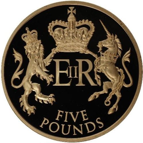 Jersey 5 Pounds - Elizabeth II Coronation Jubilee; Gold Proof