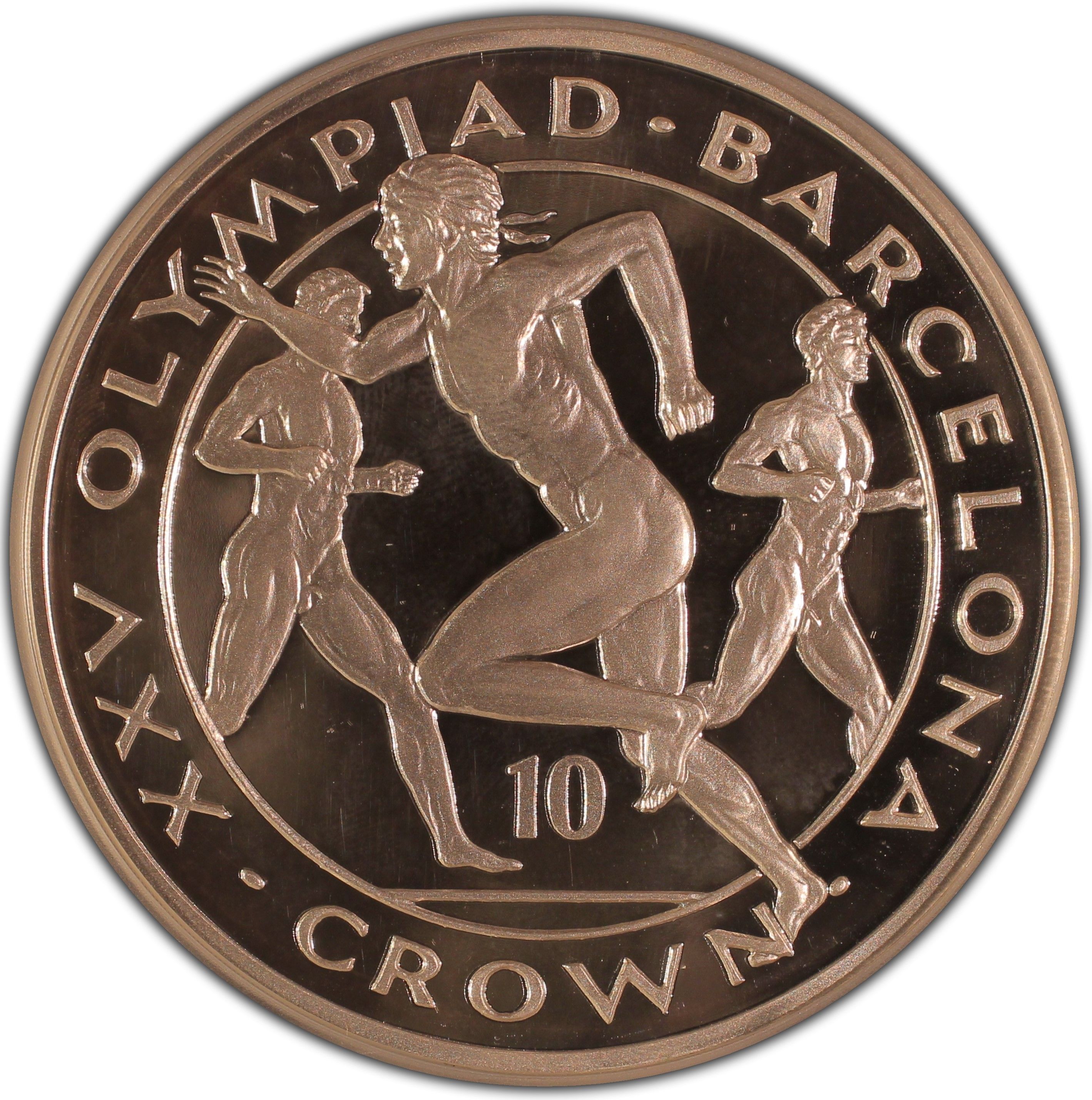 Gibraltar 10 Crowns - Elizabeth II Runners; Silver Proof