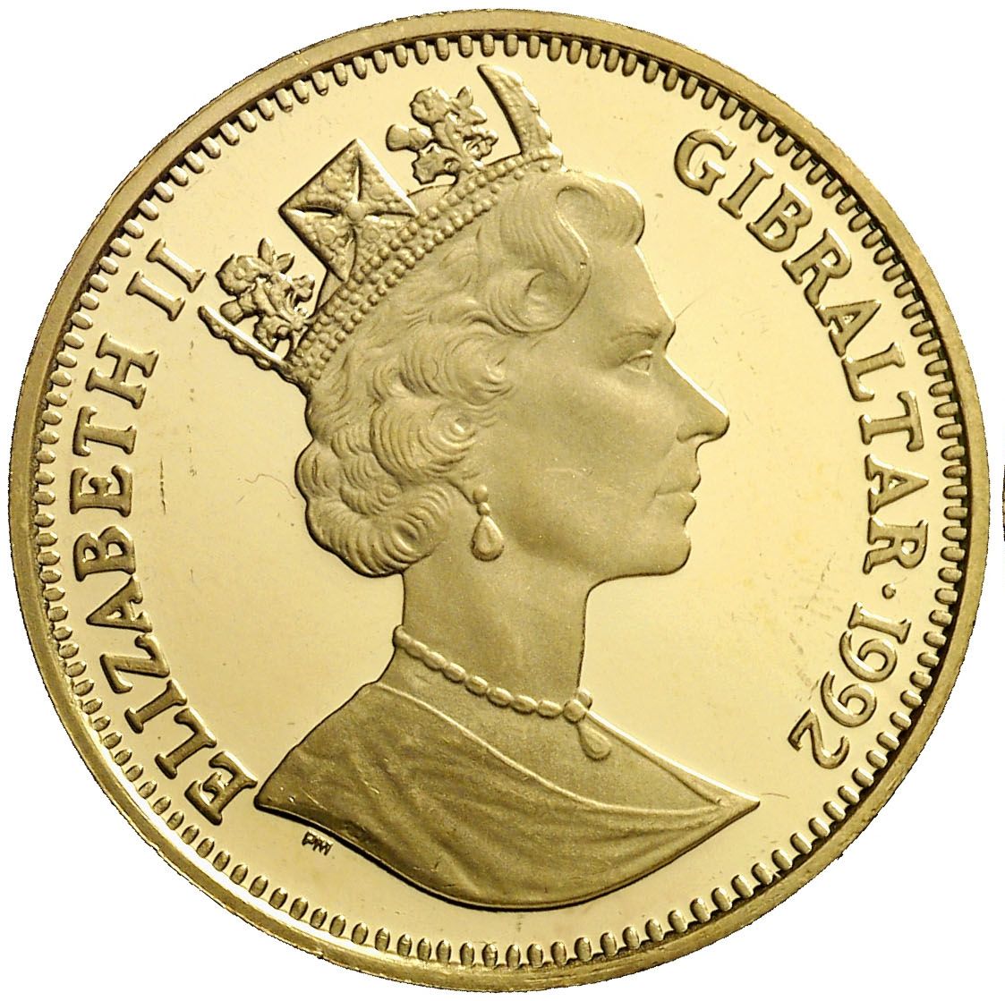 Gibraltar ½ Royal - Elizabeth II Cocker Spaniel obverse