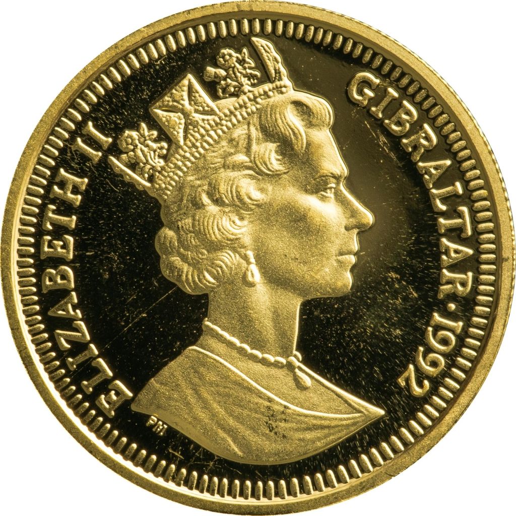 Gibraltar ⅕ Royal - Elizabeth II Cocker Spaniel obverse