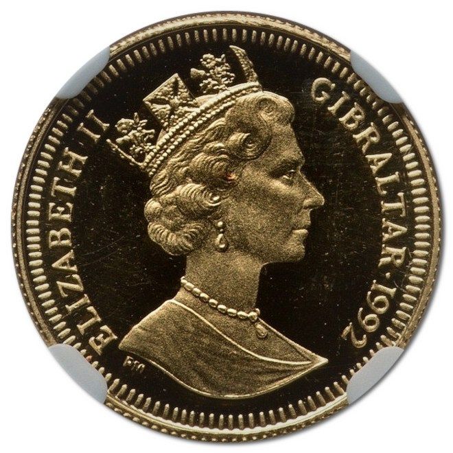 Gibraltar ⅒ Royal - Elizabeth II Cocker Spaniel obverse