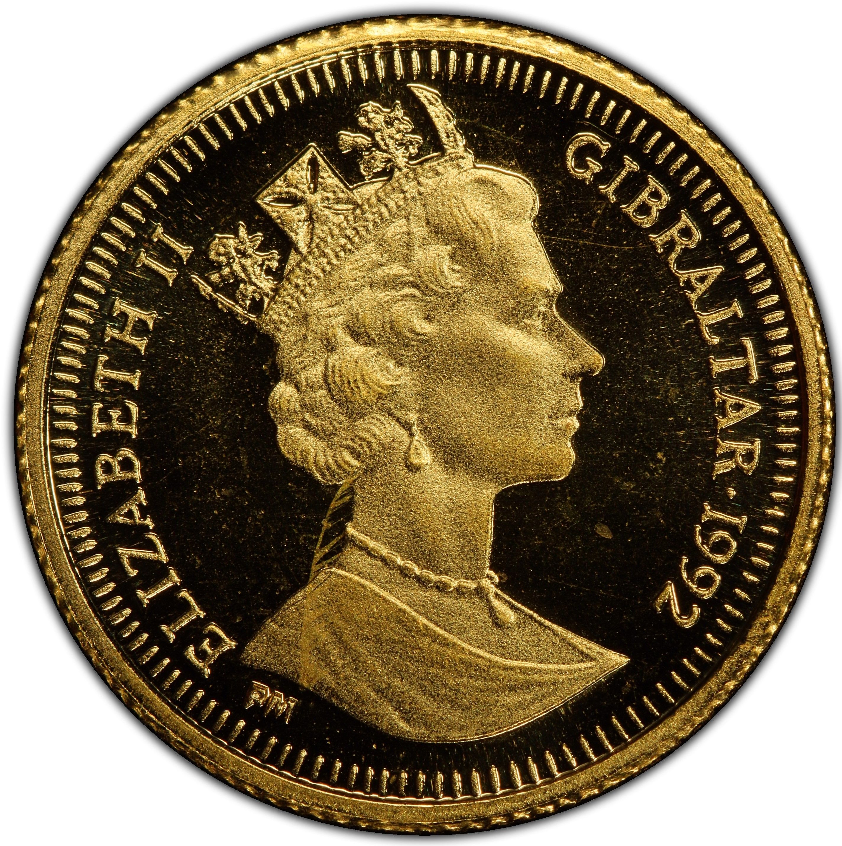 Gibraltar 1/25 Royal - Elizabeth II Cocker Spaniel obverse