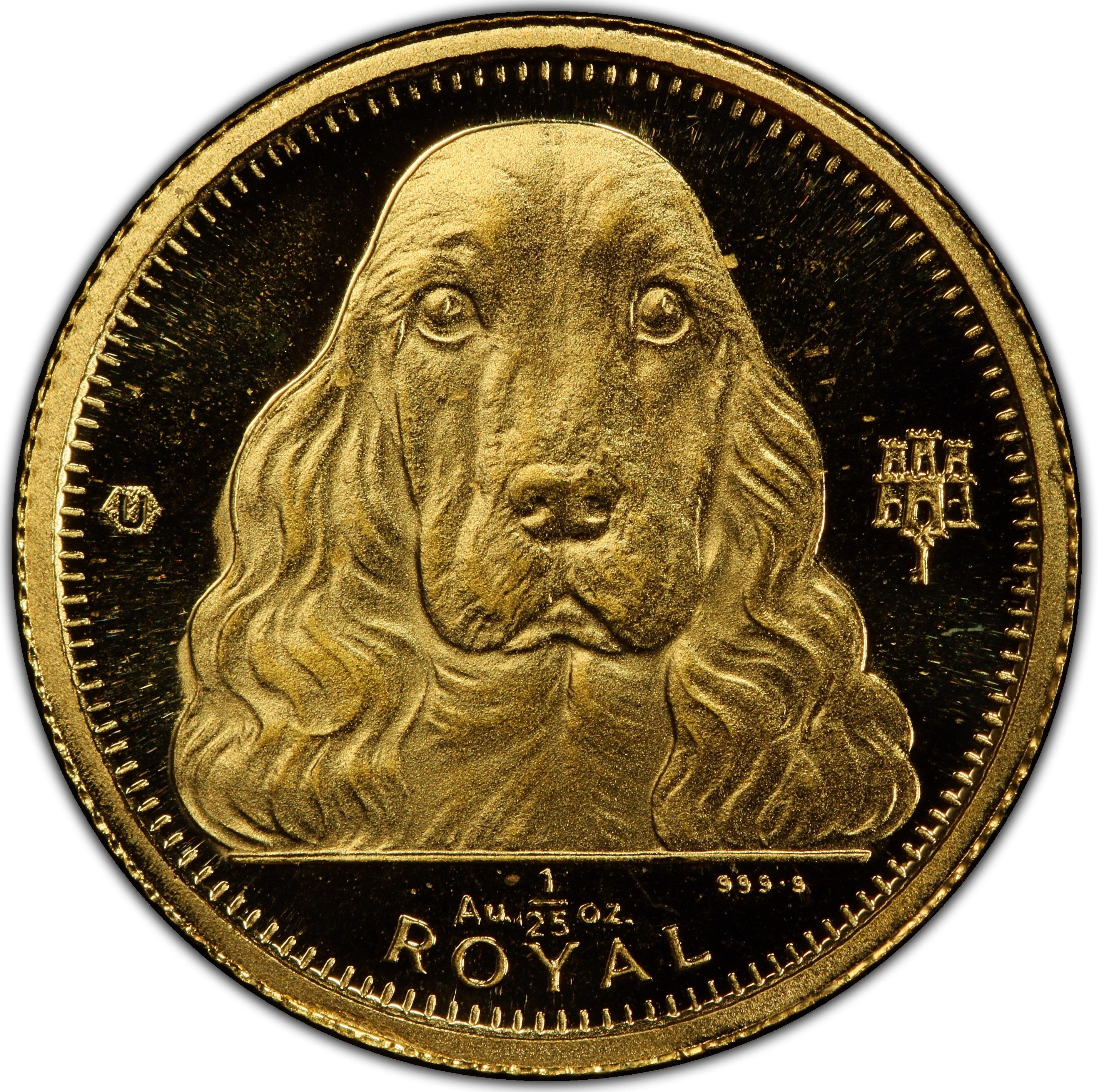Gibraltar 1/25 Royal - Elizabeth II Cocker Spaniel reverse