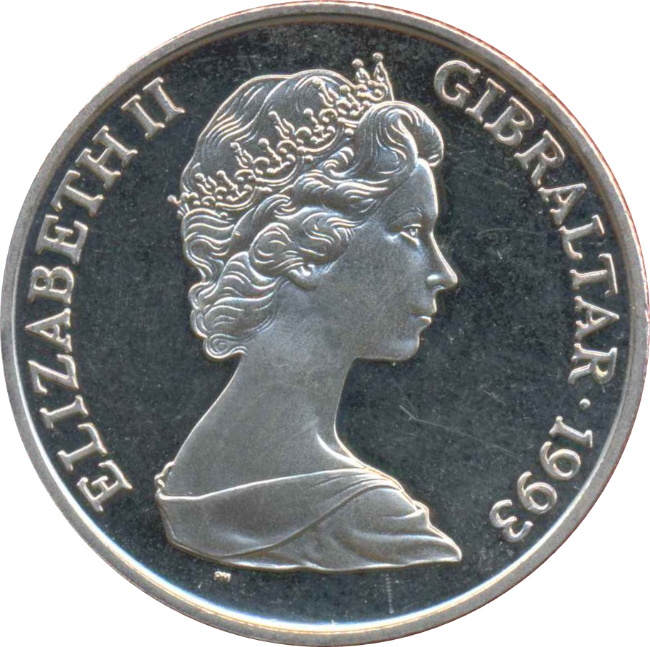 Gibraltar 1 Crown - Elizabeth II King Edward VIII obverse