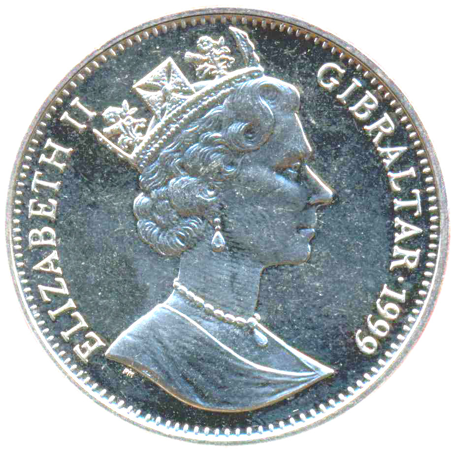 Gibraltar 1 Crown - Elizabeth II A Royal Marriage obverse