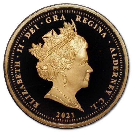 Alderney 25 Pounds - Elizabeth II RNLI - Roy Barker I; Gold Proof obverse