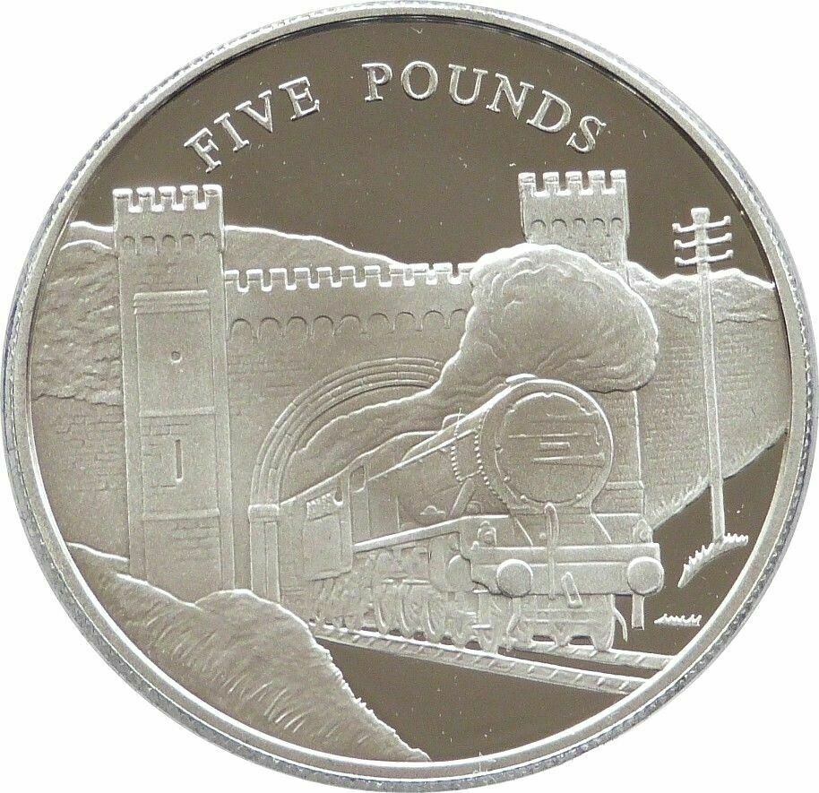 Jersey 5 Pounds - Elizabeth II Train Tunnel; Silver Proof